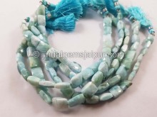 Larimar far faceted chicklet beads